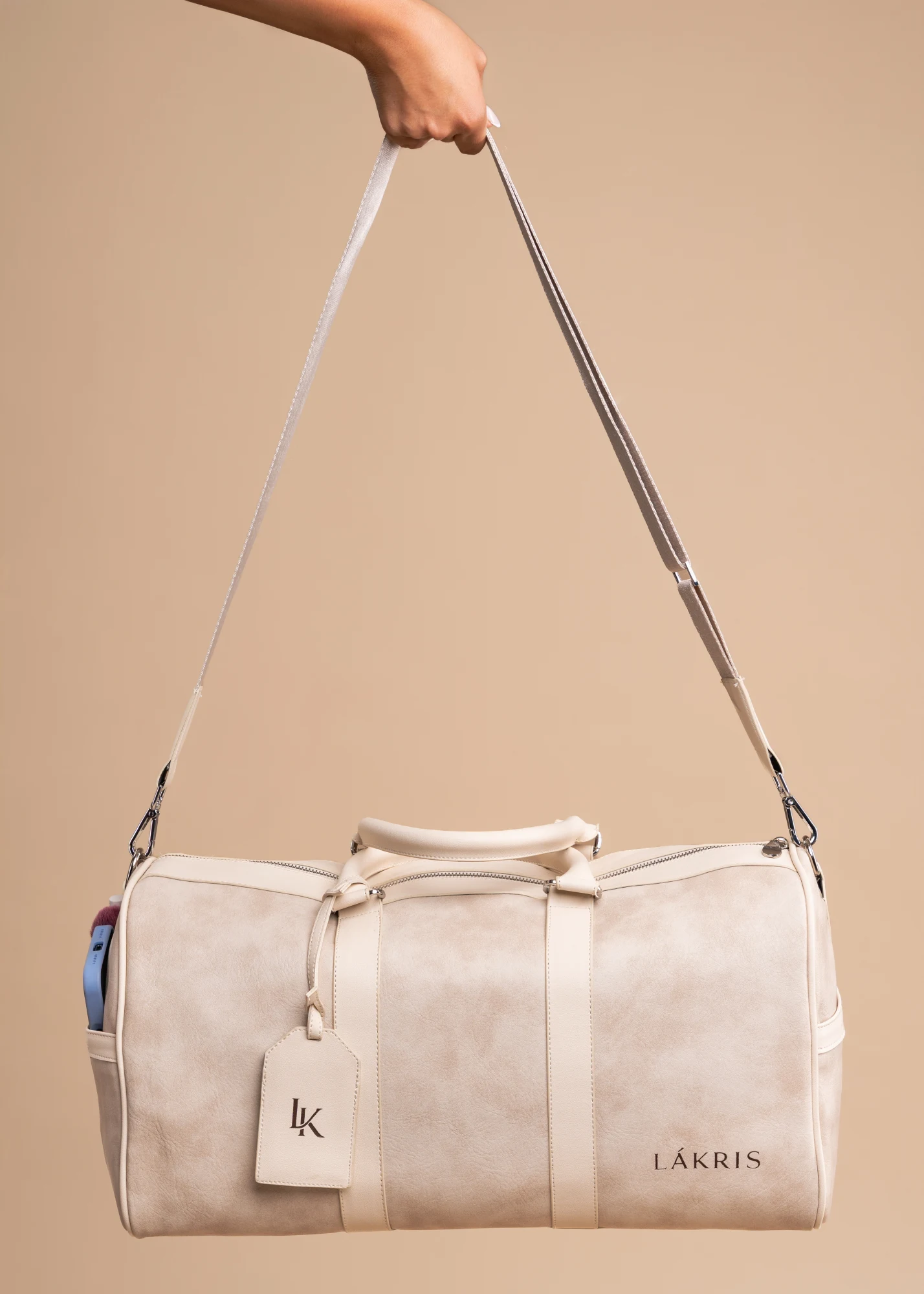 LÁKRIS SUEDE BAG u nijansi Creme, na dugoj ručki